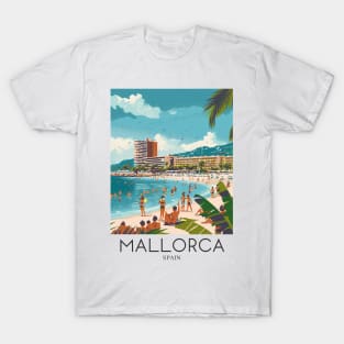 A Pop Art Travel Print of Mallorca - Spain T-Shirt